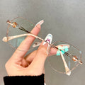 🌟WOMEN'S DIAMOND RIMLESS ANTI-BLUE LIGHT PRESBYOPIA GLASSES🏆