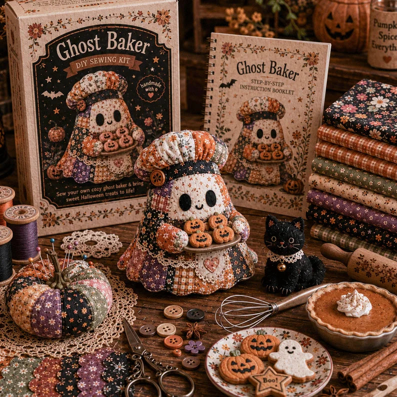 🔥40% Off Last Day - 👻 Little Ghost’s Cozy Halloween DIY Patchwork Kit🏆