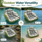 🛋️🏊‍♀️ 3-in-1 Inflatable Pool Lounge Chair🏆