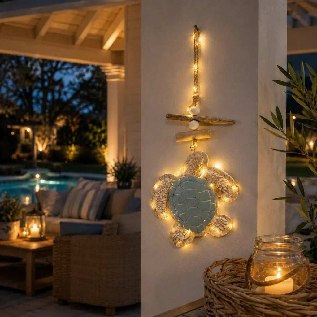 Glow-in-the-Dark Coastal Turtle Wall Hanging 🐢💋