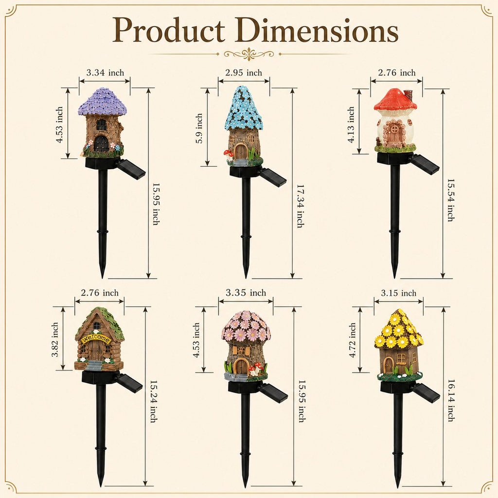 🍄🏠Solar Fairy-Tale Mushroom Cottage Garden Light🏆