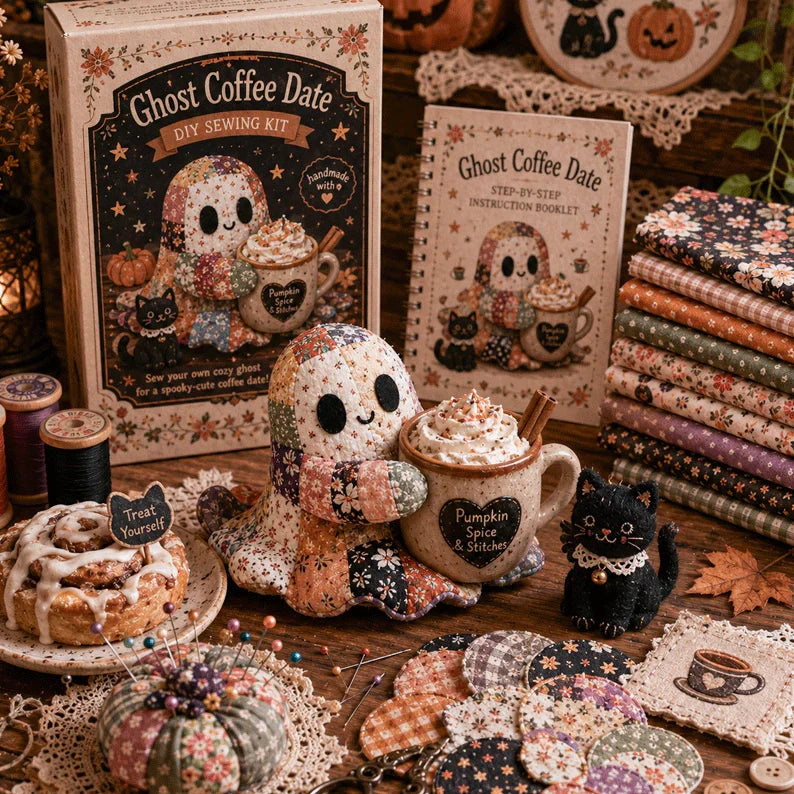 🔥40% Off Last Day - 👻 Little Ghost’s Cozy Halloween DIY Patchwork Kit🏆
