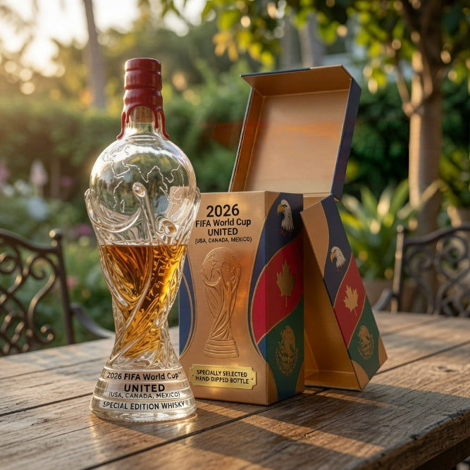 ⚽️ 2026 FIFA World Cup Limited Edition Bourbon Whiskey Bottle | Premium Collector Glass Decanter 🏆