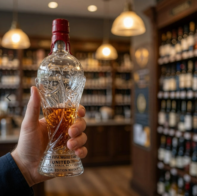 ⚽️ 2026 FIFA World Cup Limited Edition Bourbon Whiskey Bottle | Premium Collector Glass Decanter 🏆