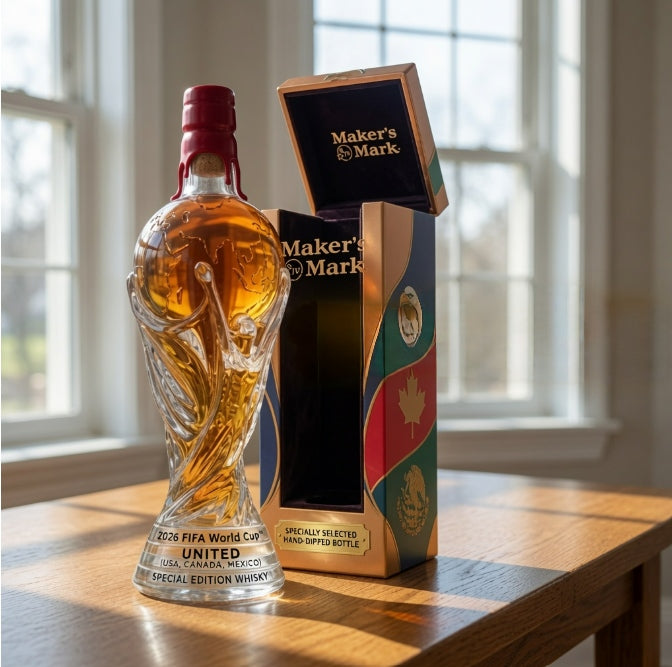 ⚽️ 2026 FIFA World Cup Limited Edition Bourbon Whiskey Bottle | Premium Collector Glass Decanter 🏆