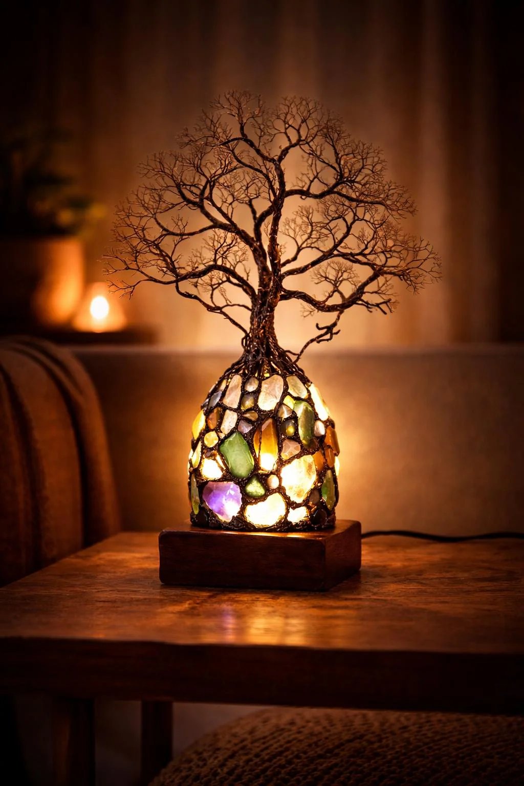 ✨ Bring Positive Energy & Peace Into Your Home With This Stunning Crystal Tree Lamp💡🏆
