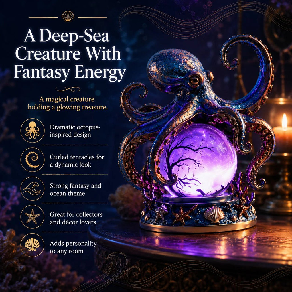 🐙 Deep Sea Octopus Crystal Ball Lamp💋