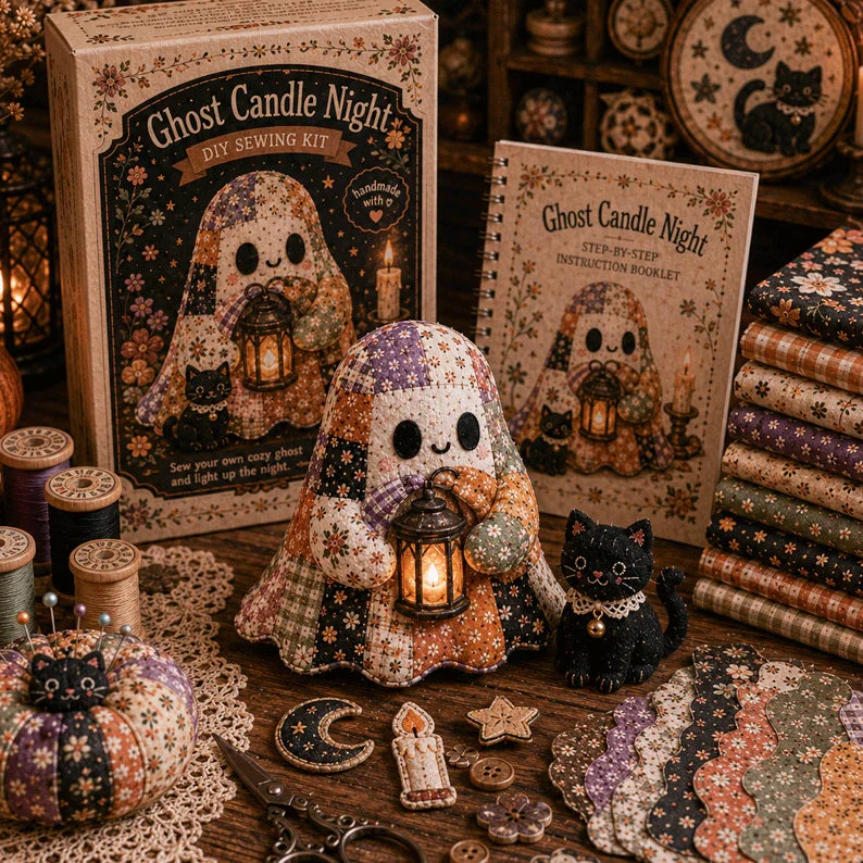 🔥40% Off Last Day - 👻 Little Ghost’s Cozy Halloween DIY Patchwork Kit🏆