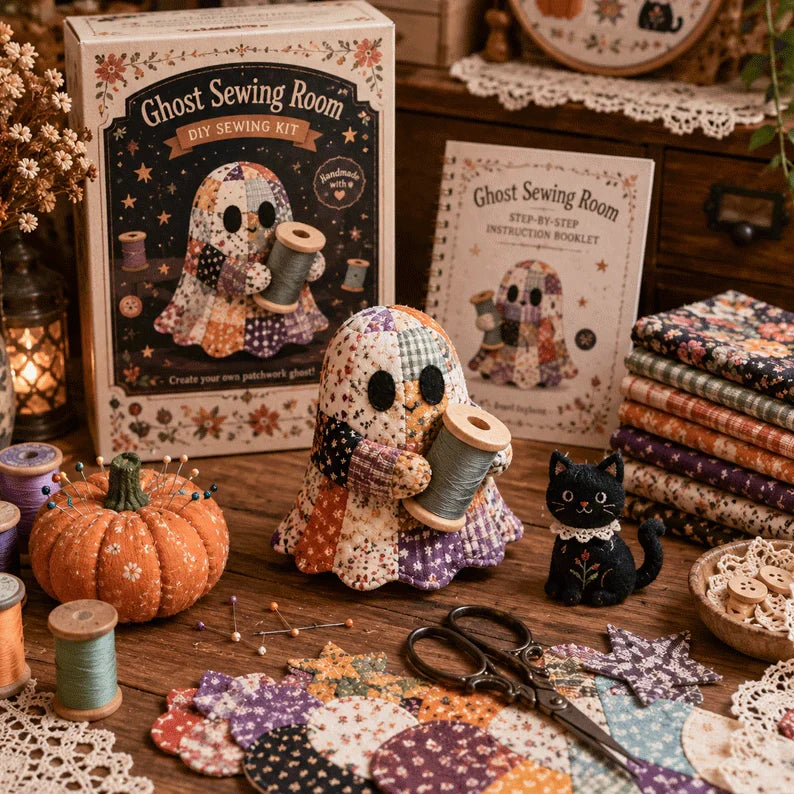 🔥40% Off Last Day - 👻 Little Ghost’s Cozy Halloween DIY Patchwork Kit🏆