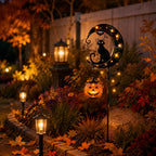 🌙 Solar-Powered Black Cat Garden Stake Light – Create a Magical Halloween Glow in Your Yard💋