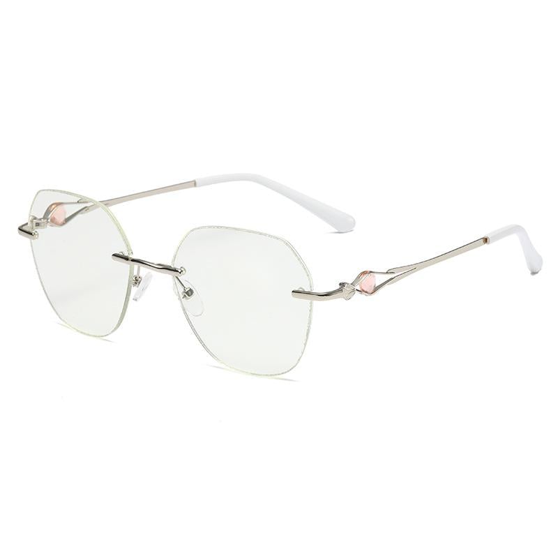 🌟WOMEN'S DIAMOND RIMLESS ANTI-BLUE LIGHT PRESBYOPIA GLASSES🏆