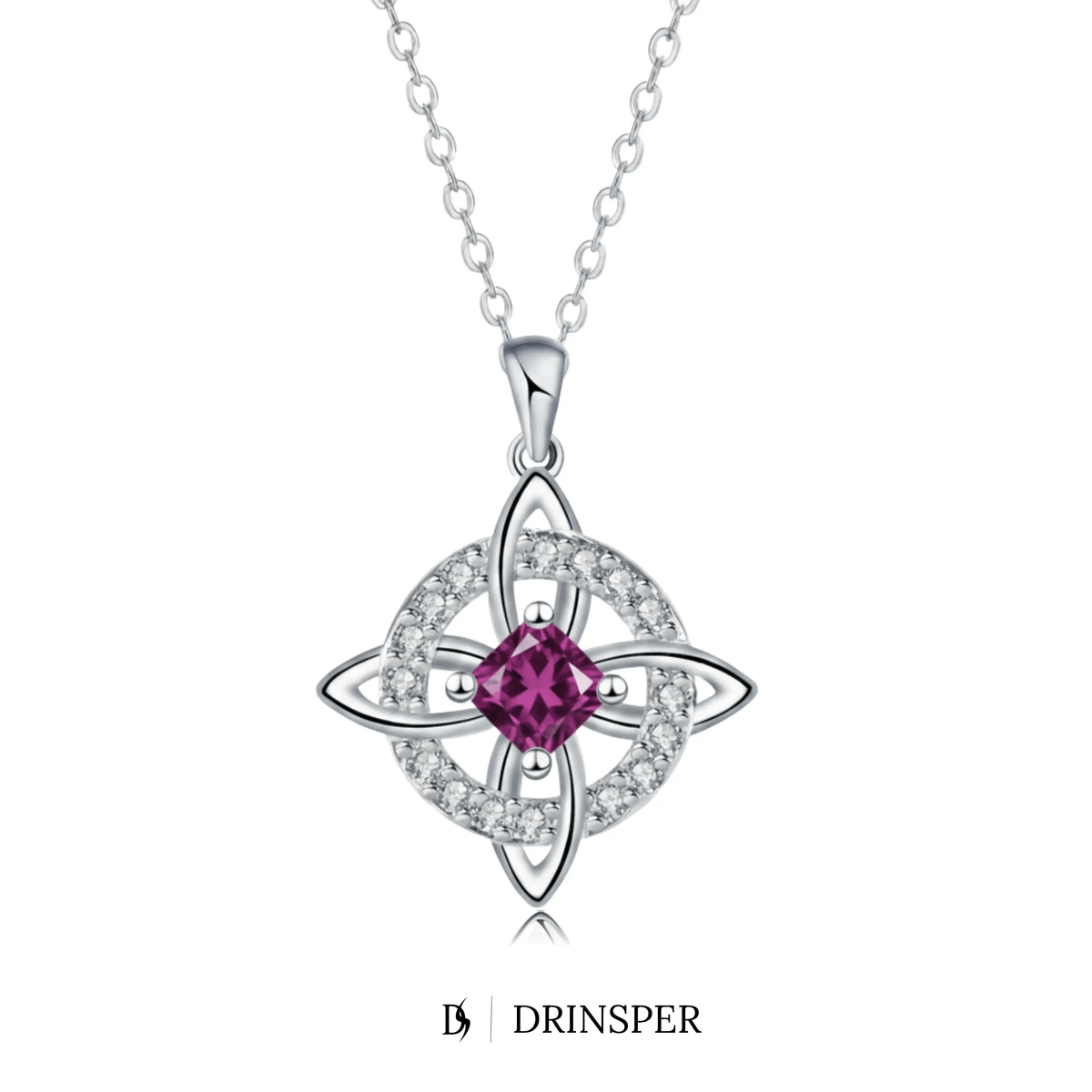 Mystical Birthstone Witches Knot Necklace – Natural Crystal🔮💞Protect Your Loved Ones💋