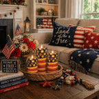 🕯️💡3-Piece Set - Patriotic Flameless Candles (With Remote Control)🏆