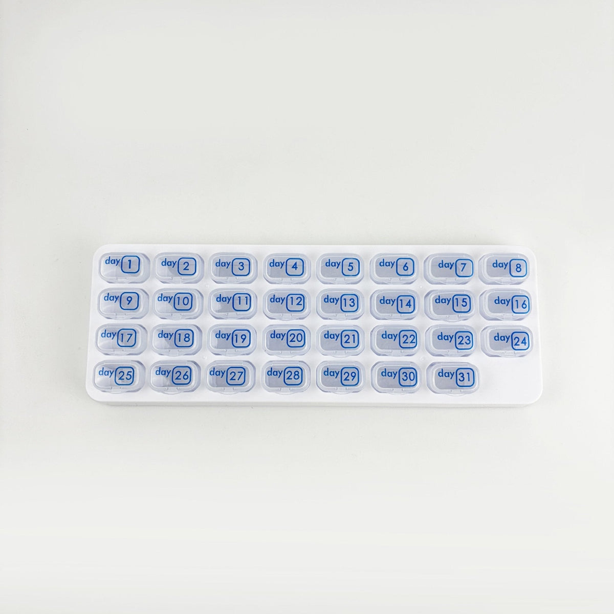 💊Monthly Pill Organizer with Lid - Arthritis-Friendly Easy-Open Lids 31 Removable Daily Pill Pods Date Reminder & Travel Case for Vitamins & Medications💋