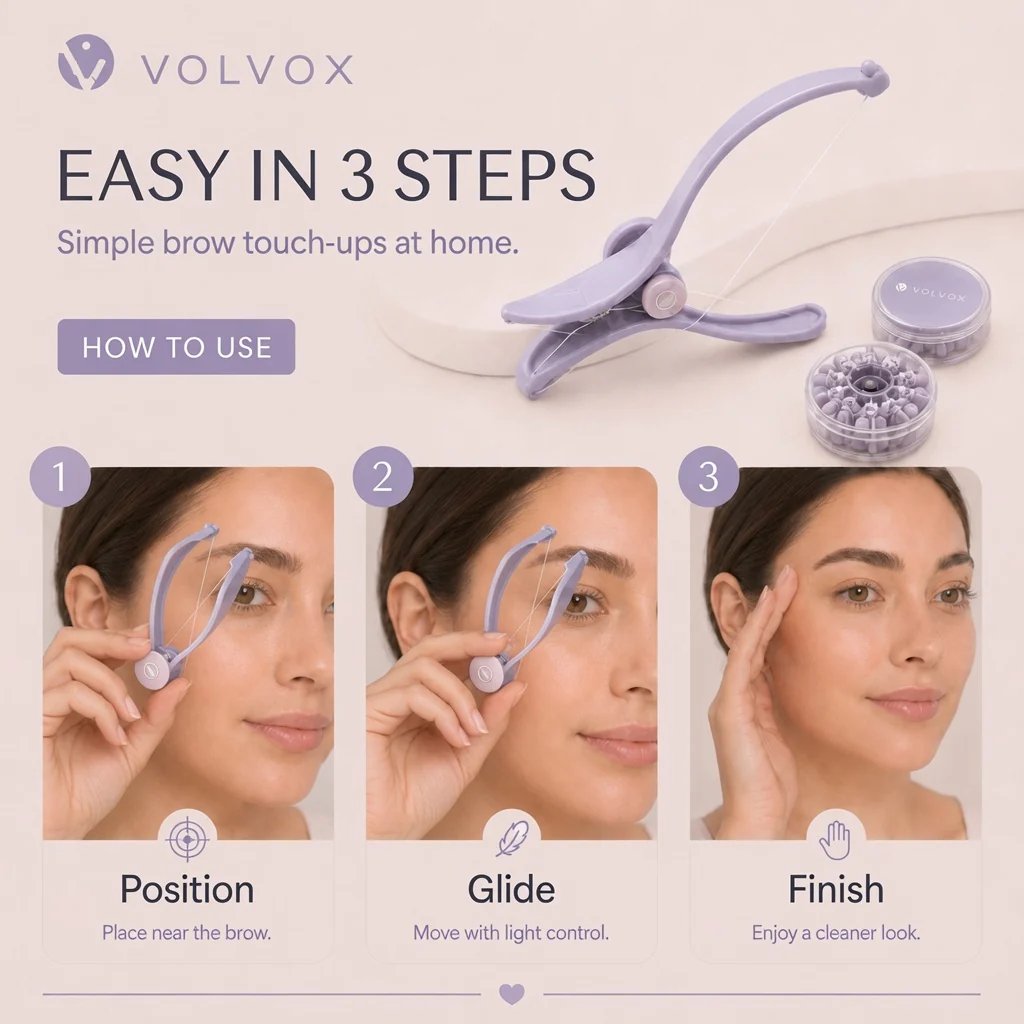 🔥LAST DAY 49% OFF - VOLVOX Precise Brow Threading Tool💋