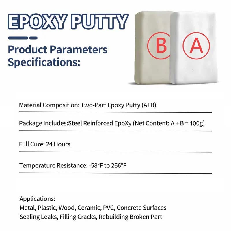 💥SAVE 50% NOW🏠Steel Reinforced Epoxy Repair Putty — Universal Glue for Metal, Wood, Plastic🏆