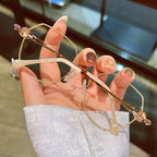 🌟WOMEN'S DIAMOND RIMLESS ANTI-BLUE LIGHT PRESBYOPIA GLASSES🏆