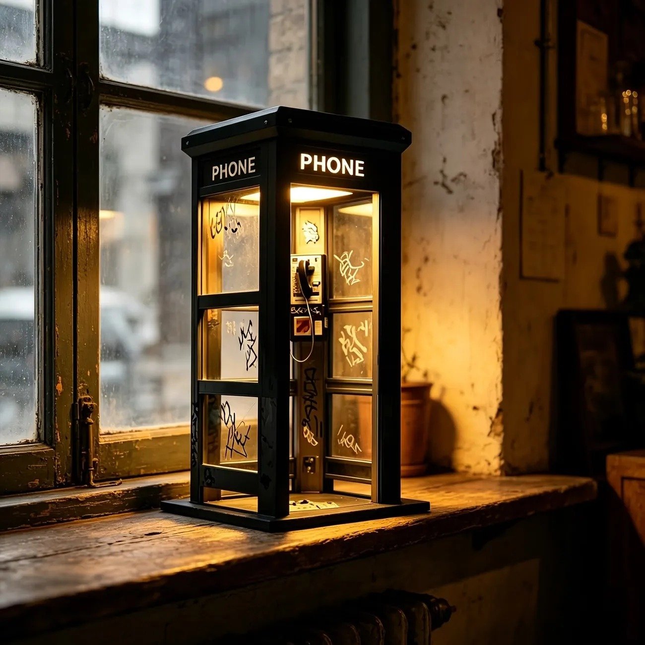 ✨Vintage Phone Booth Ambient Lamp🏆