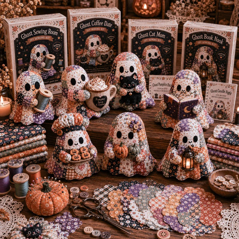 🔥40% Off Last Day - 👻 Little Ghost’s Cozy Halloween DIY Patchwork Kit🏆