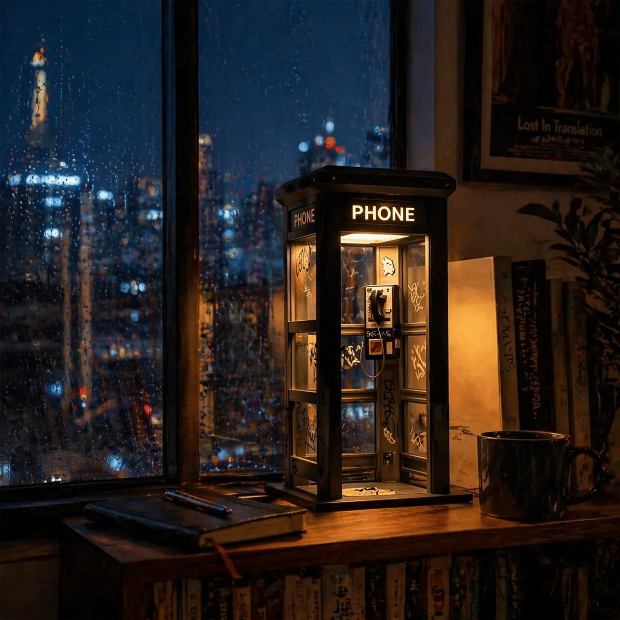✨Vintage Phone Booth Ambient Lamp🏆