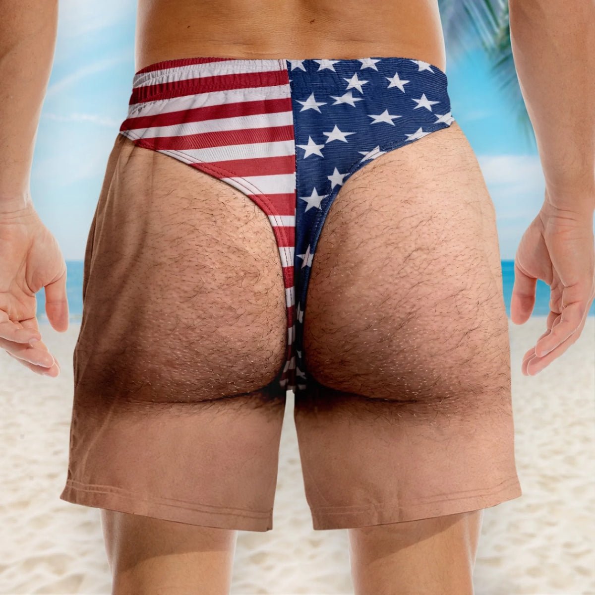 😎🇺🇸 Funny Patriotic Men’s Swim Trunks – Freedom & Chill Summer Beach Shorts 🏖️💋