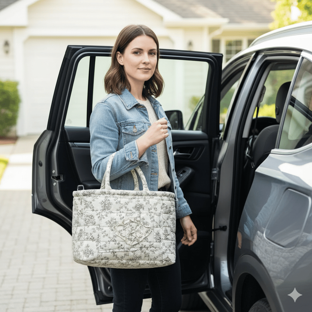👜Car storage basket with handle - foldable washable storage basket and multi-purpose fabric box🏆