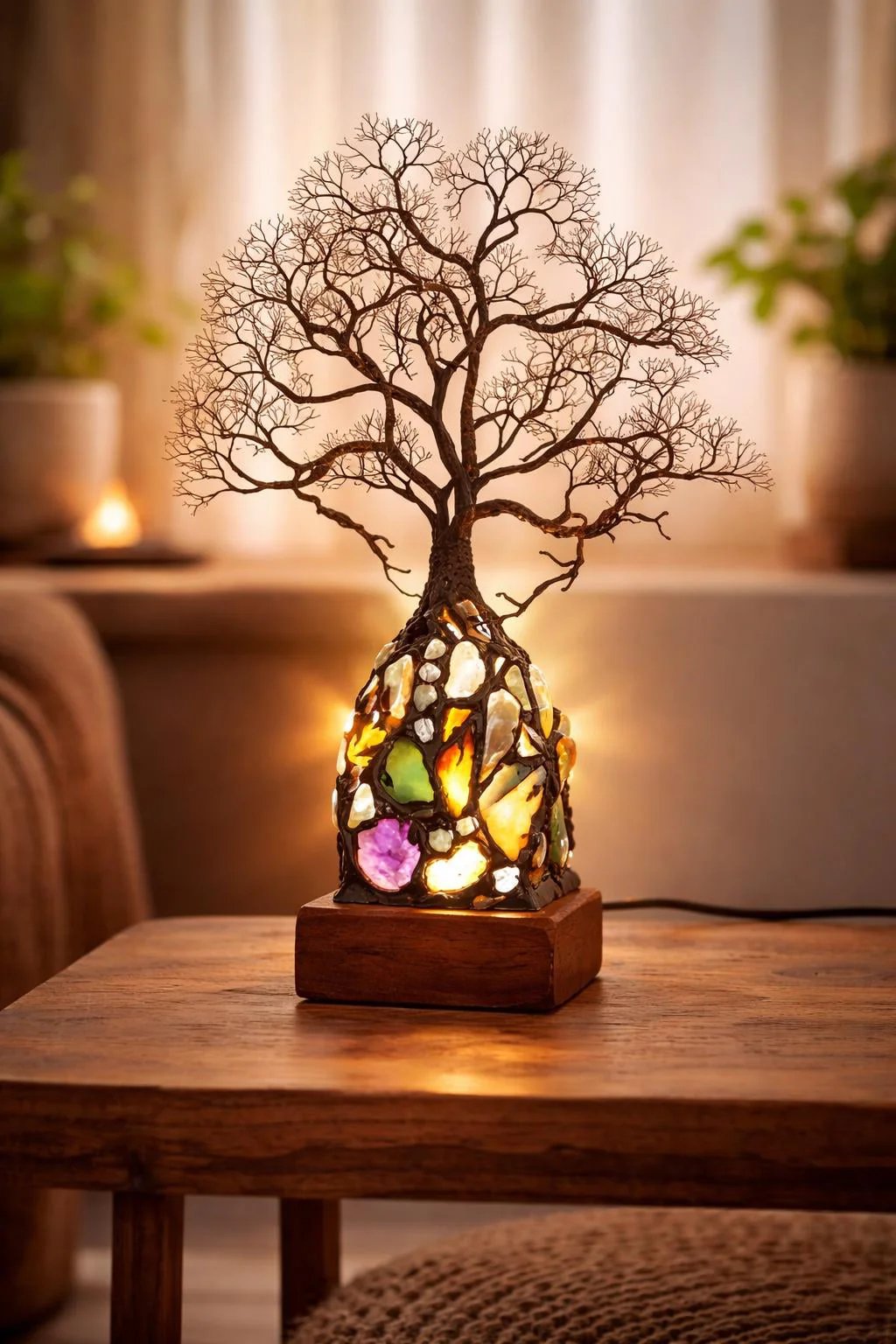 ✨ Bring Positive Energy & Peace Into Your Home With This Stunning Crystal Tree Lamp💡🏆