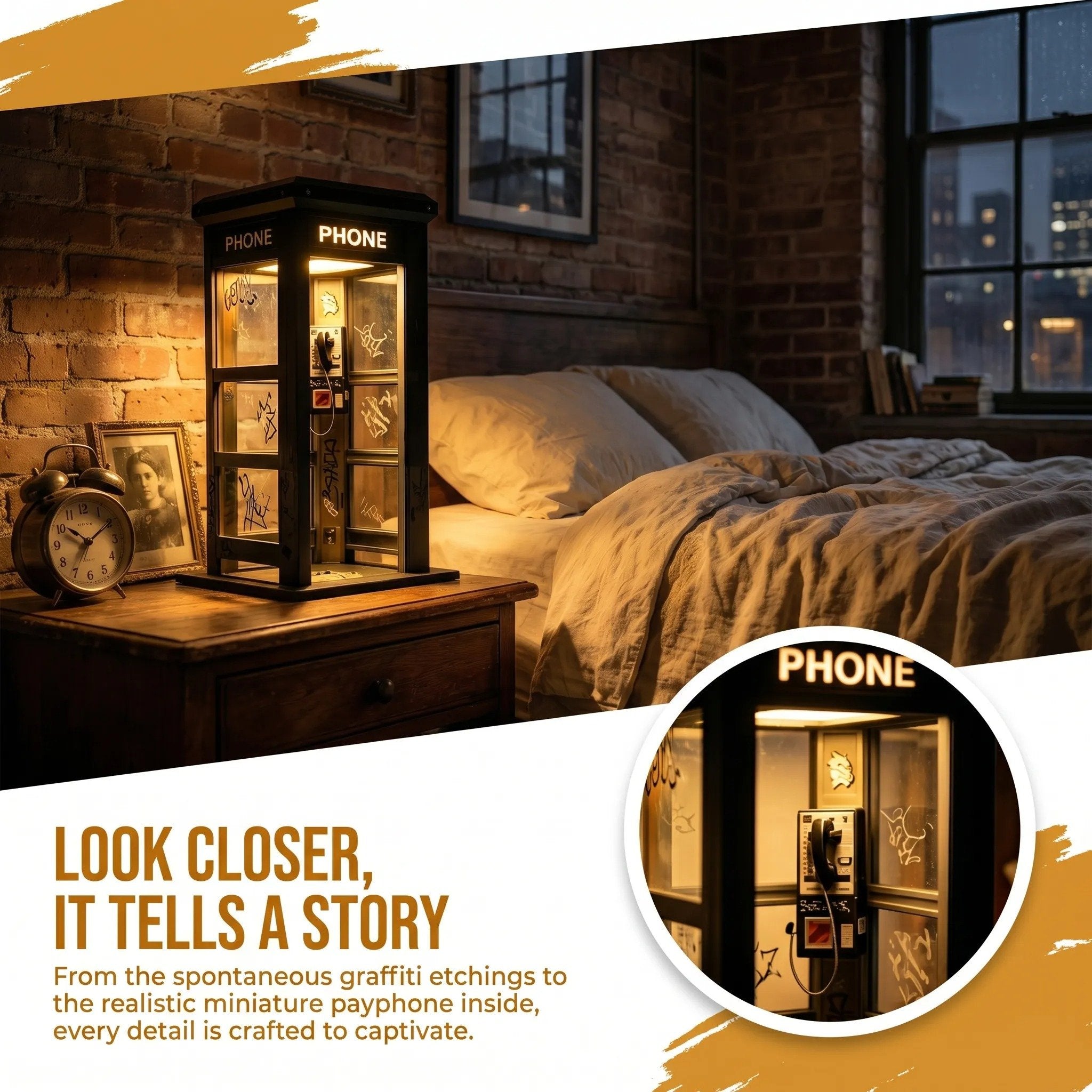 ✨Vintage Phone Booth Ambient Lamp🏆