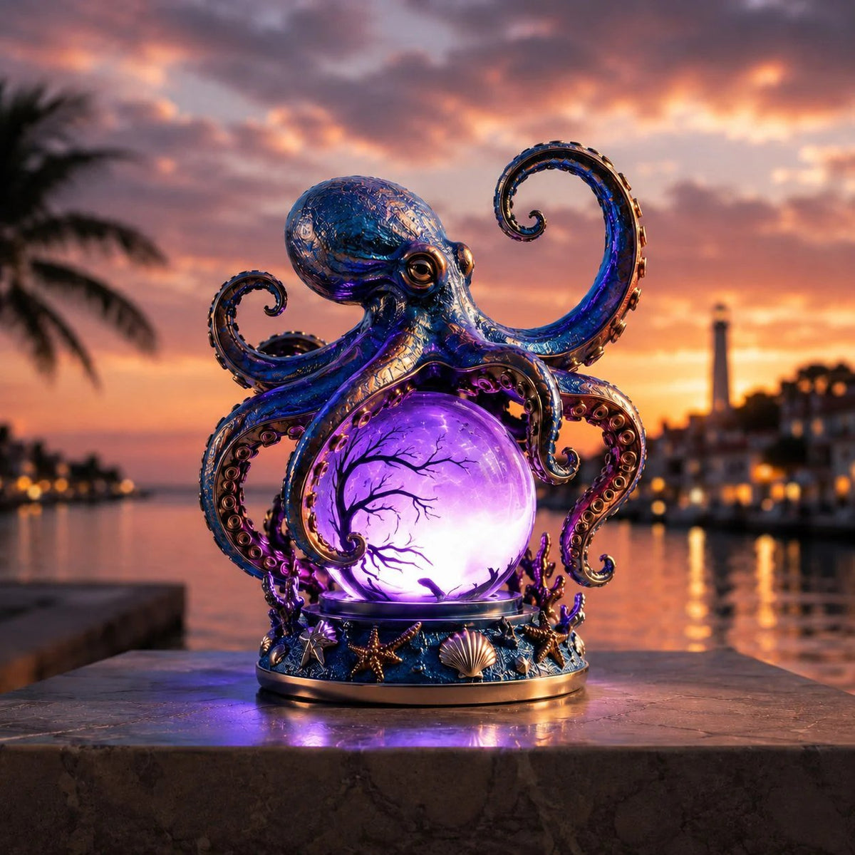 🐙 Deep Sea Octopus Crystal Ball Lamp💋
