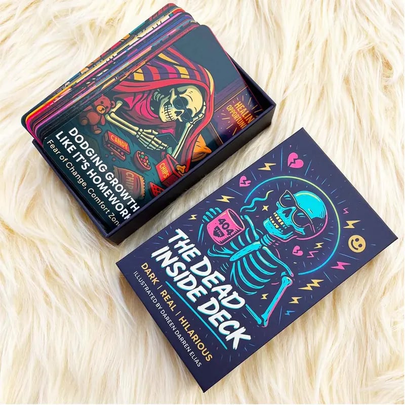 💀The Dead Inside Deck — 54 Cards of Skeletal Divination for the Emotionally Unstable | Spiritually Exhausted & Humorfully Unhealed🏆