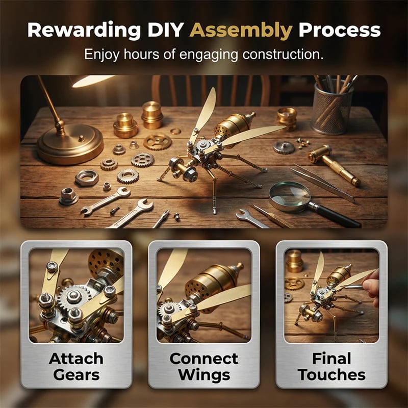 3D Metal Bee Puzzle Assembly Model Kit💋