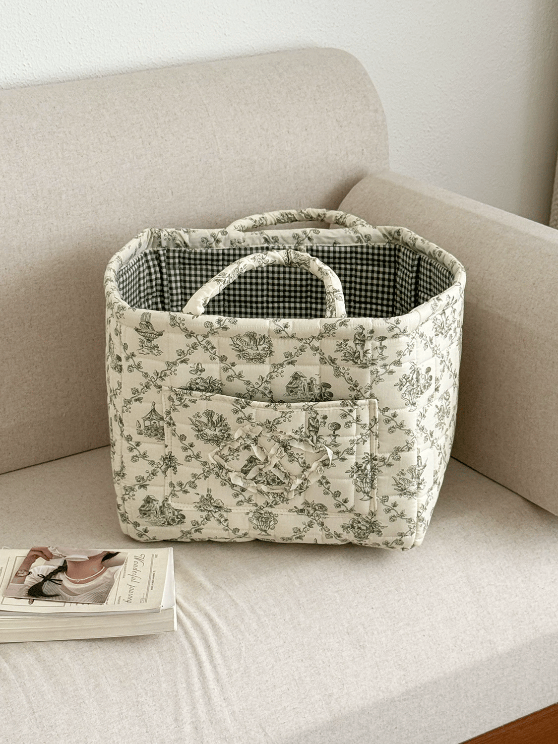 👜Car storage basket with handle - foldable washable storage basket and multi-purpose fabric box🏆