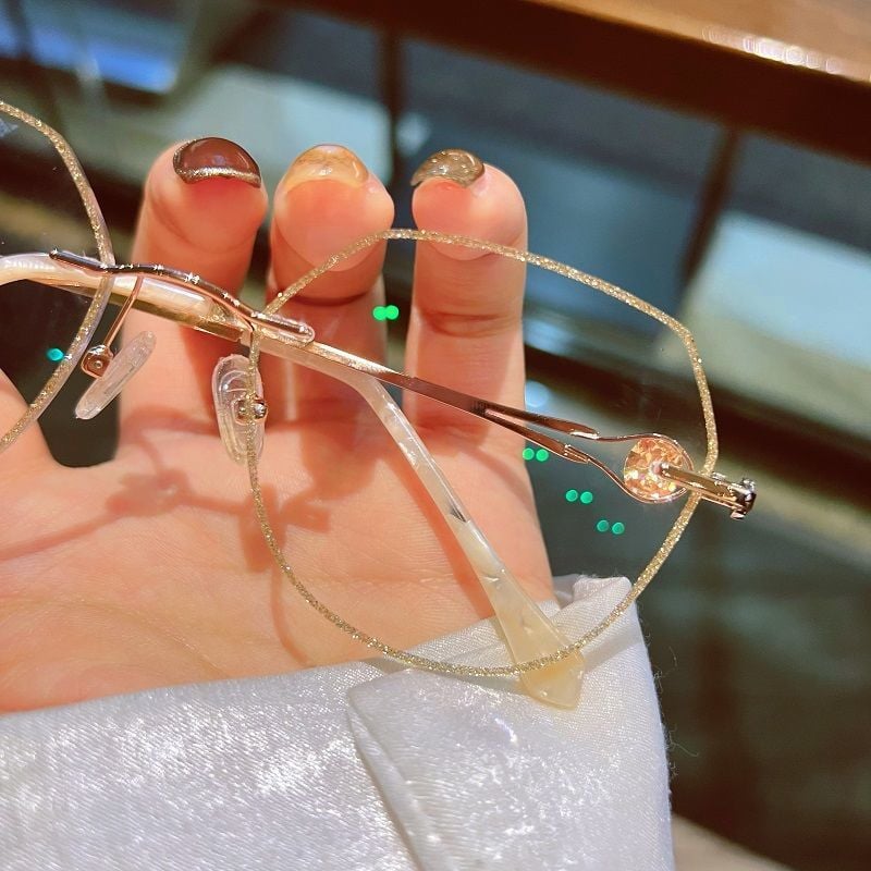 🌟WOMEN'S DIAMOND RIMLESS ANTI-BLUE LIGHT PRESBYOPIA GLASSES🏆