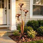 Copper Calla Lily Garden Chime Set – A Peaceful Touch for Flower Lovers 🌿🔔🏆