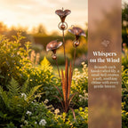 Copper Calla Lily Garden Chime Set – A Peaceful Touch for Flower Lovers 🌿🔔🏆