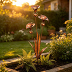 Copper Calla Lily Garden Chime Set – A Peaceful Touch for Flower Lovers 🌿🔔🏆