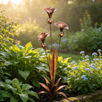 Copper Calla Lily Garden Chime Set – A Peaceful Touch for Flower Lovers 🌿🔔🏆