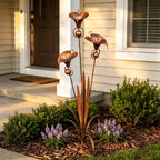 Copper Calla Lily Garden Chime Set – A Peaceful Touch for Flower Lovers 🌿🔔🏆