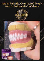 Full Set Natural Dentures Upper & Lower Silicone Fake Teeth Braces Comfort Fit Instant Confidence Smile Oral Care For Men Women
