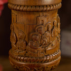 Boxwood "Last Supper" Chalice  Hand-Carved Communion Cup | Eternal Symbol of Redemption & Fellowship💋