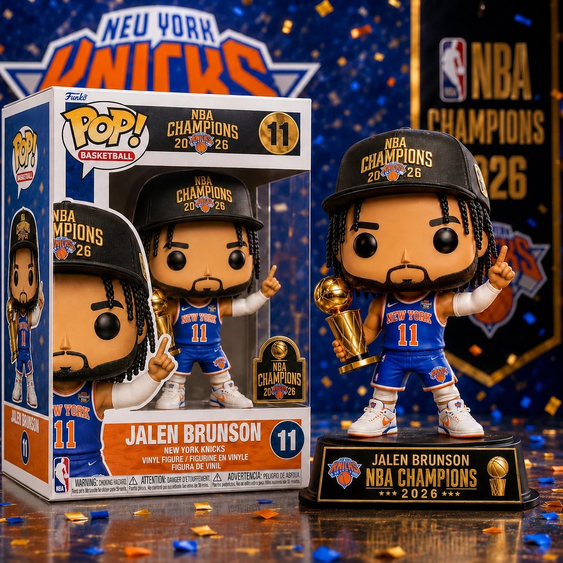 🏀Jalen Brunson New York Knicks NBA Champions 2026  Figure🏆