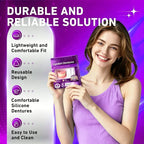 Full Set Natural Dentures Upper & Lower Silicone Fake Teeth Braces Comfort Fit Instant Confidence Smile Oral Care For Men Women