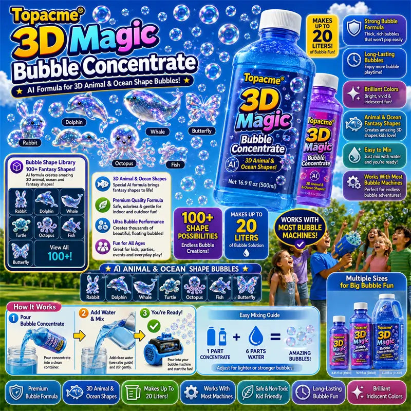 ☀️Super 3D Magic Bubble Concentrate —— Animal & Ocean Fantasy Theme💋
