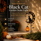 🌙 Solar-Powered Black Cat Garden Stake Light – Create a Magical Halloween Glow in Your Yard💋