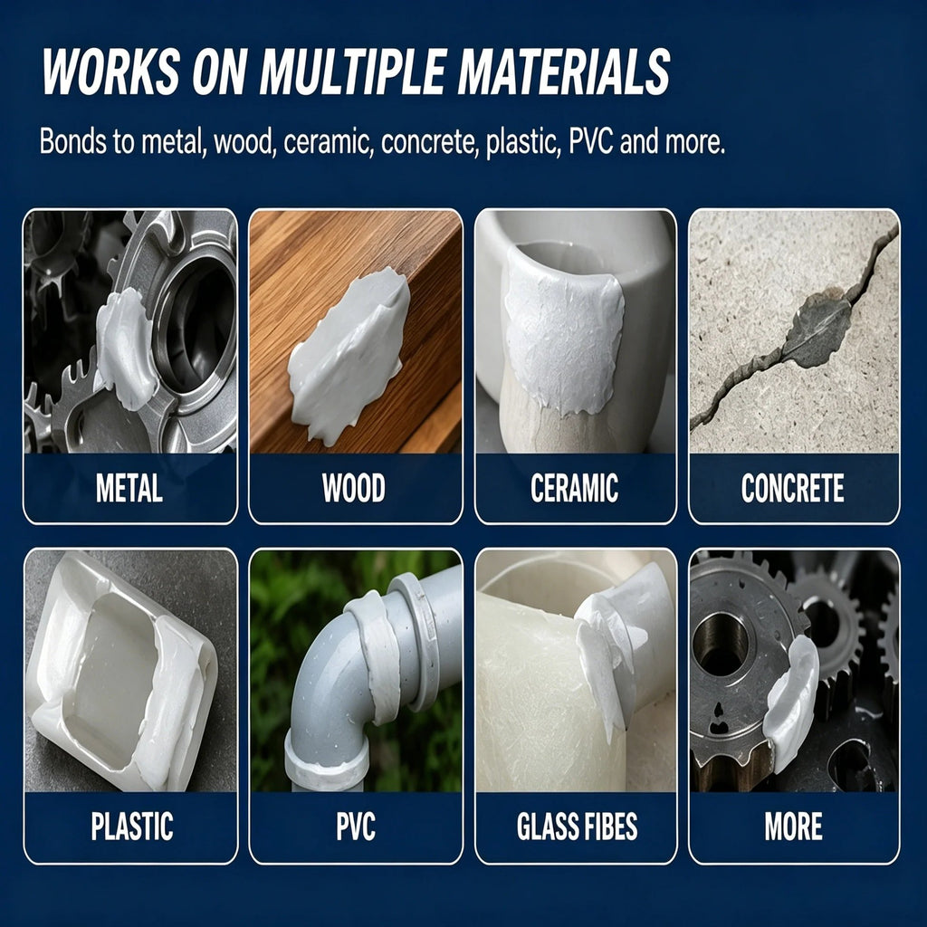 💥SAVE 50% NOW🏠Steel Reinforced Epoxy Repair Putty — Universal Glue for Metal, Wood, Plastic🏆