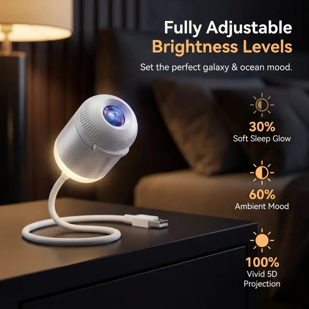 🌌5D Mini Galaxy Star Projector – Dynamic Ambient Lighting for Bedrooms, Cars & Relaxing Spaces