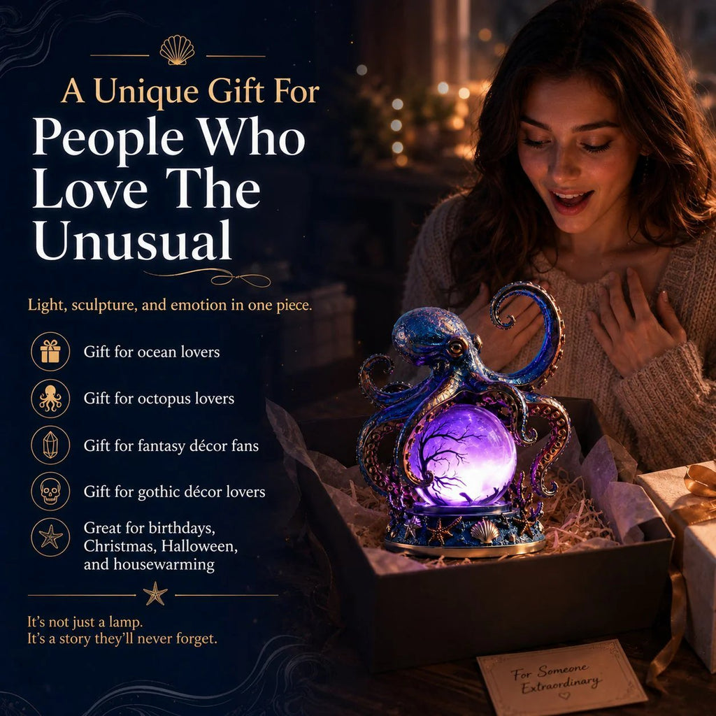 🐙 Deep Sea Octopus Crystal Ball Lamp💋