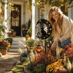 🌙 Solar-Powered Black Cat Garden Stake Light – Create a Magical Halloween Glow in Your Yard💋