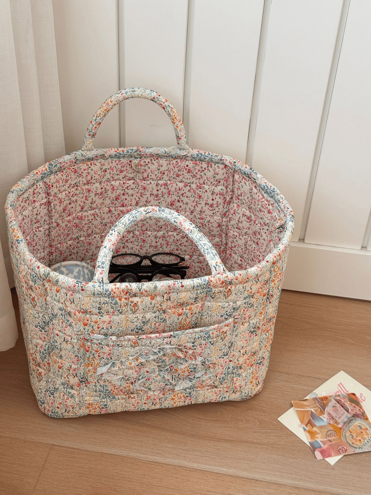 👜Car storage basket with handle - foldable washable storage basket and multi-purpose fabric box🏆