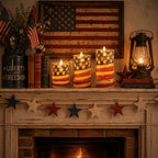 🕯️💡3-Piece Set - Patriotic Flameless Candles (With Remote Control)🏆